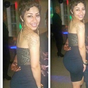 Black Strapless Mini Dress